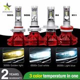 Super White Auto Lamps 6500K 8000lm Head Light X3 H4 H7 H11 9006 LED Car Light Head Lamp Headlight Bulbs