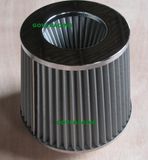 Stainless Steel Car Air Filter 76mm Chromed Top Air Intake Pipe