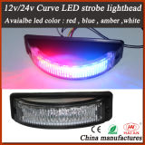 Curve LED Strobe Warning Lightheads in Red and Blue Color