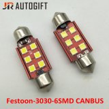 Car LED Bulbs Festoon 6SMD Canbus Auto License Plate Lights