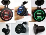 12V 24V 3.1A Motorcycle Car Dual USB Power Charger Socket for Marines and Boats