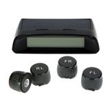 Solar Car TPMS LCD Tyre Pressure Monitoring System with 4 External Sensors DIY