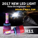 Wholesale Three Side 8000lm 40W H7 9005 9006 Fan LED Headlights Bulb High Power Super Bright LED Car Headlight H11 H4