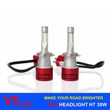 Car Accessory High Power LED 60W 8400lm V5 Csp H7 Car LED Headlight 6000k