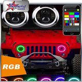 High Power 7 Inch 50W RGB Headlight for Jeep Wrangler