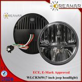 DC 9-32V 7'' 36W CREE LED Car Headlight for Wrangler /Harley Davidson, E-MARK Approved