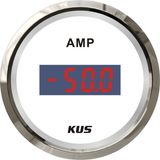 52mm Ammeter/ Digital Ampere Gauge +/--50A with Ampere/Current Sensor White Face for Car Truck Universal Yacht Boat