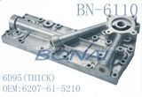 Komatsu Aluminium Oil Cooler Side Cover 6D95 (5P) (OEM: 6207-61-5210) (thick type)