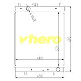 Intercooler All Aluminum Auto Radiator for Technical Vehicle Hitachi75