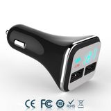 Smart IC LED Digital Voltage Display Dual USB Car Charger