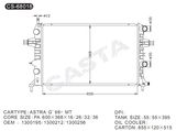 Best car radiator for Opel Astra G'98-Mt