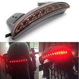 Motorcycle Smoke LED Stop Brake License Plate Rear Tail Light Stop Running Light for Harley (Smoke Lens)