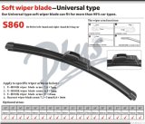 S860 4s Shop Smooth Long Service Natural Rubber Refill Windshield Driver Multifit Flat Bracketless Soft Wiper Blade