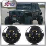 Factory Price IP68 7 Inch Round LED Angle Eyes Headlight for Jeep Wrangler Harley Motorcyclre Hummer LED Light High Low Beam