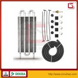 4 Rows 402 Radiator Remote Aluminum Transmission Oil Cooler + Hose / Mounting Kit