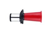 Red Electrical Horn with Horn Compressor Installed