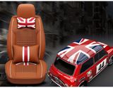 Car Seat Covers Universal England Style Four Seasons Ice Silk PU Leather Seat Cover Cushion Auto Styling Accessories