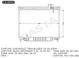 Best quality Gmc auto radiator for Chevrolet Trailblzaer'02-05