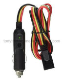 3-Wire 3-Pin Plug/12V Plug Fused Replacement CB Power Cord
