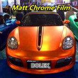 Matte Chrome Ice Film, Orange Matte Chrome Vinyl Film for Vehicle Wrapping