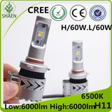 Super Bright Car LED Headlight H11 H/L 60W 6000lm