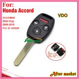 Car Key for 2008-2010 Vdo Honda Accord 313.8MHz with Remote Interior 4 Button ID46 Chip Fccid Kr55W