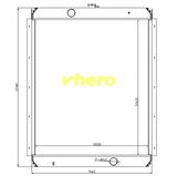 Cooler Aluminum Auto Radiator for Technical Vehicle Komatsu 450-5di