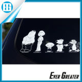 Customized White Family Car Stickers with Removable Glue