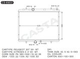 Promotional auto radiator for Peugeot 307'00-Mt