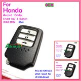 Smart Key for Honda Accord Crider with 3 Buttons 313.8MHz Blue Color Fccidkr5V1X