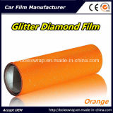 Orange Brilliant Diamond Film, Pearlized Diamond Car Body Vinyl Car Wrap Vinyl Film