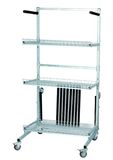 Mobile Bumper Storage Rack with Accessories Basket