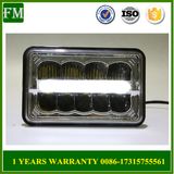 Universal Black/Chrome Square LED Headlight