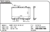92-00 Old Camry Radiator Dpi: 1428