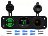 Universal Car SUV Boat Dual USB Charger Voltmeter 12V Power Outlet Socket Panel