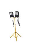 Dual-Head Car Repair Work Light with Metal Lamp House and Telescoping Tripod