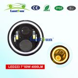 7'' LED Headlight with Halo Ring for Jeep Wrangler Tj Jk