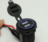 Car Cigarette Lighter Plug Socket Splitter 12V/24V 2USB Adapter Phone Charging