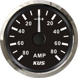 52mm Ammeter/AMP Gauge Black Faceplate with Reasonable+/--80A with Current Pick-up Sensor for Universal Motorcycle Boat Yacht
