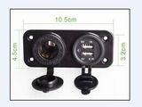 12V-24V Dual USB Car Charge+ Power Socket