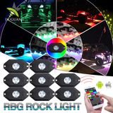 off Road Worklights 8 Pods Headlight Multicolor Neon LED Light RGB Auto LED Headlight