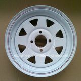 13X4.5 Boat Trailer and Farm Trailer White Steel Wheel Rim