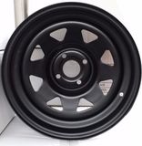 14X6 Triangular Black Trailer Wheel 4-100