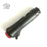 Car Cigarette Lighter Plug with Red Button and LED Light
