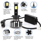 80W 8000lumens 6000k H7 LED Headlight Conversion