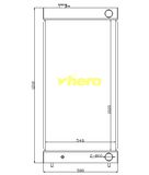 Heat Exchanger Aluminum Auto Radiator for Technical Vehicle Hitachi470-8