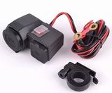 Motorcycle 12V/24V 3 in-Car Waterproof Cigarette Lighter Sockets Splitter Charger Power Adapter with Switch with USB Port