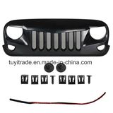 Front Matt Black Grill Grille for 2007-2017 Jeep Wrangler Jk Eagle Eye