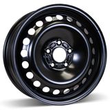 16X6.5 5-108 (5-4.25) Black Steel Snow Wheel