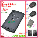 Smart Key for Auto Renault Koleos Keyless Pke7952 with 433MHz 4 Buttons Sliver Logo